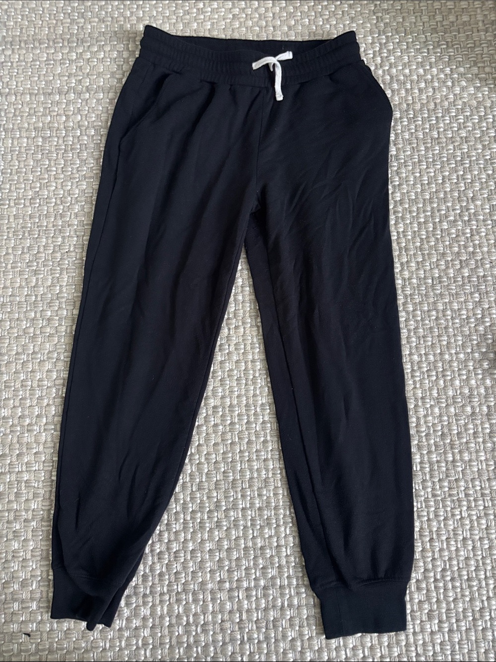 Kids Black Jogger Sweatpants with Drawstring